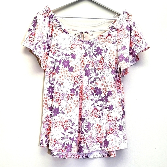 Nordstrom Bobeau Women's Boho Floral Top Size XS - Picture 1 of 10